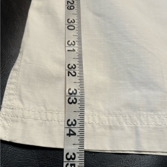 Calvin Klein 100% cotton, white cropped wide leg pants - Picture 6 of 13